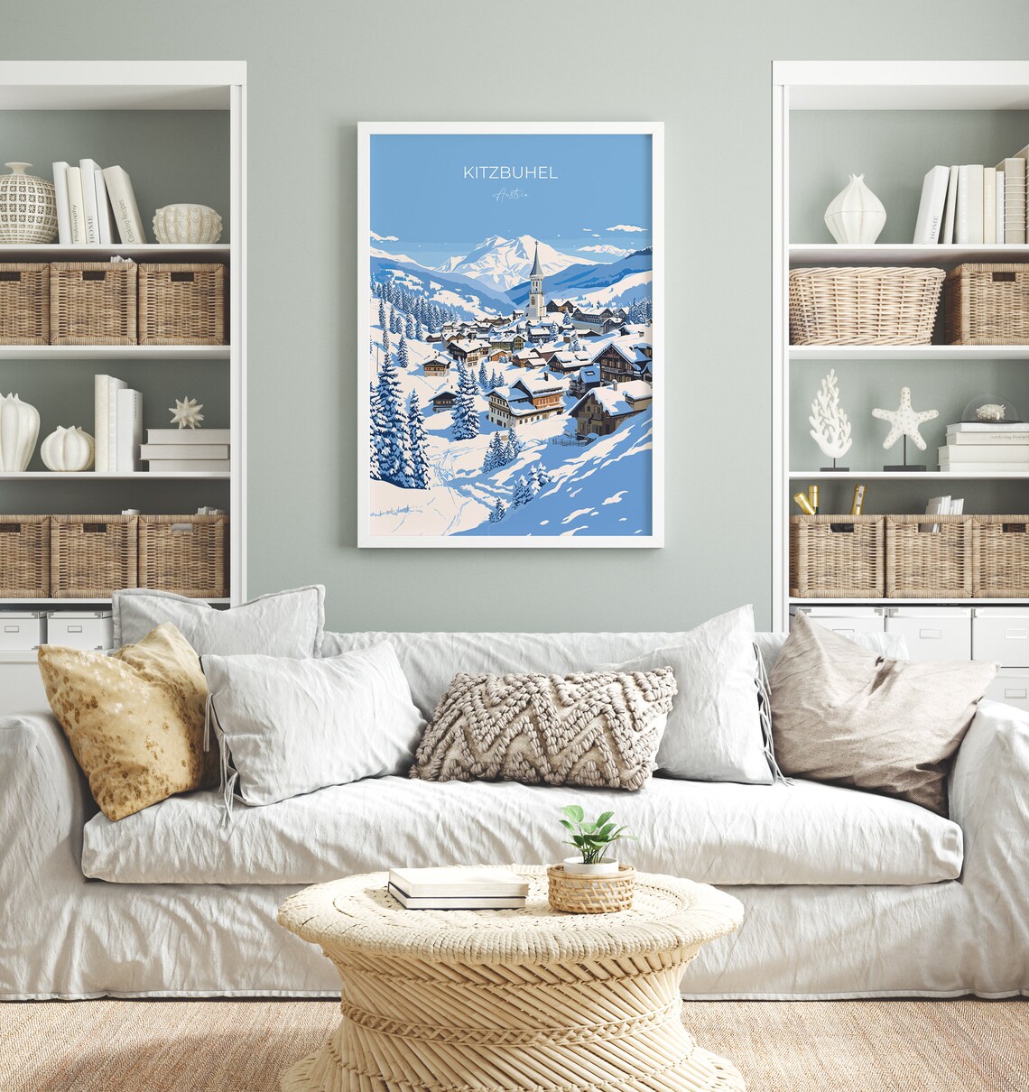 Kitzbuhel Austria Winter Village Snowy Alps Ski Resort Poster - Image 4