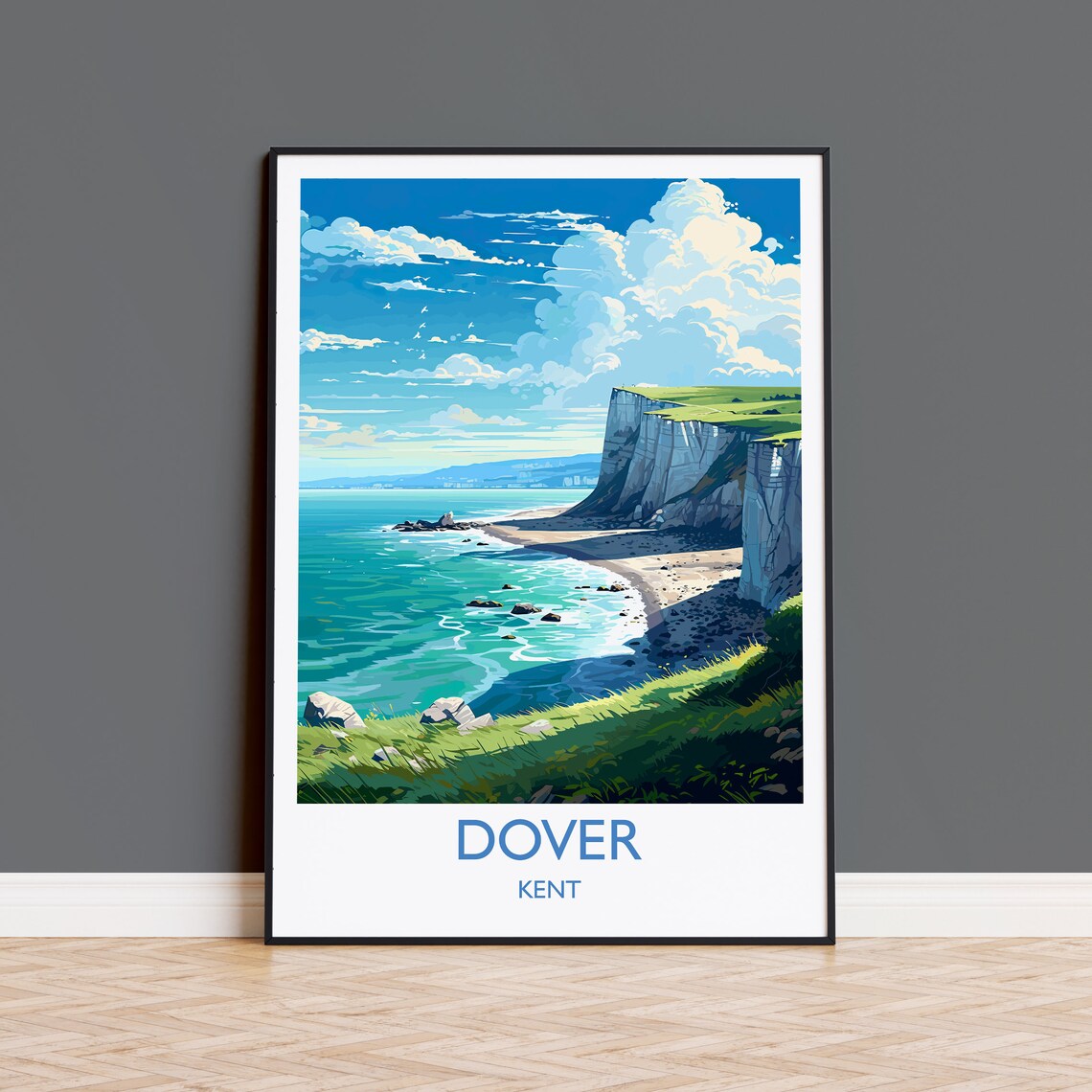 Dover Travel Poster, Kent Coast Art Print