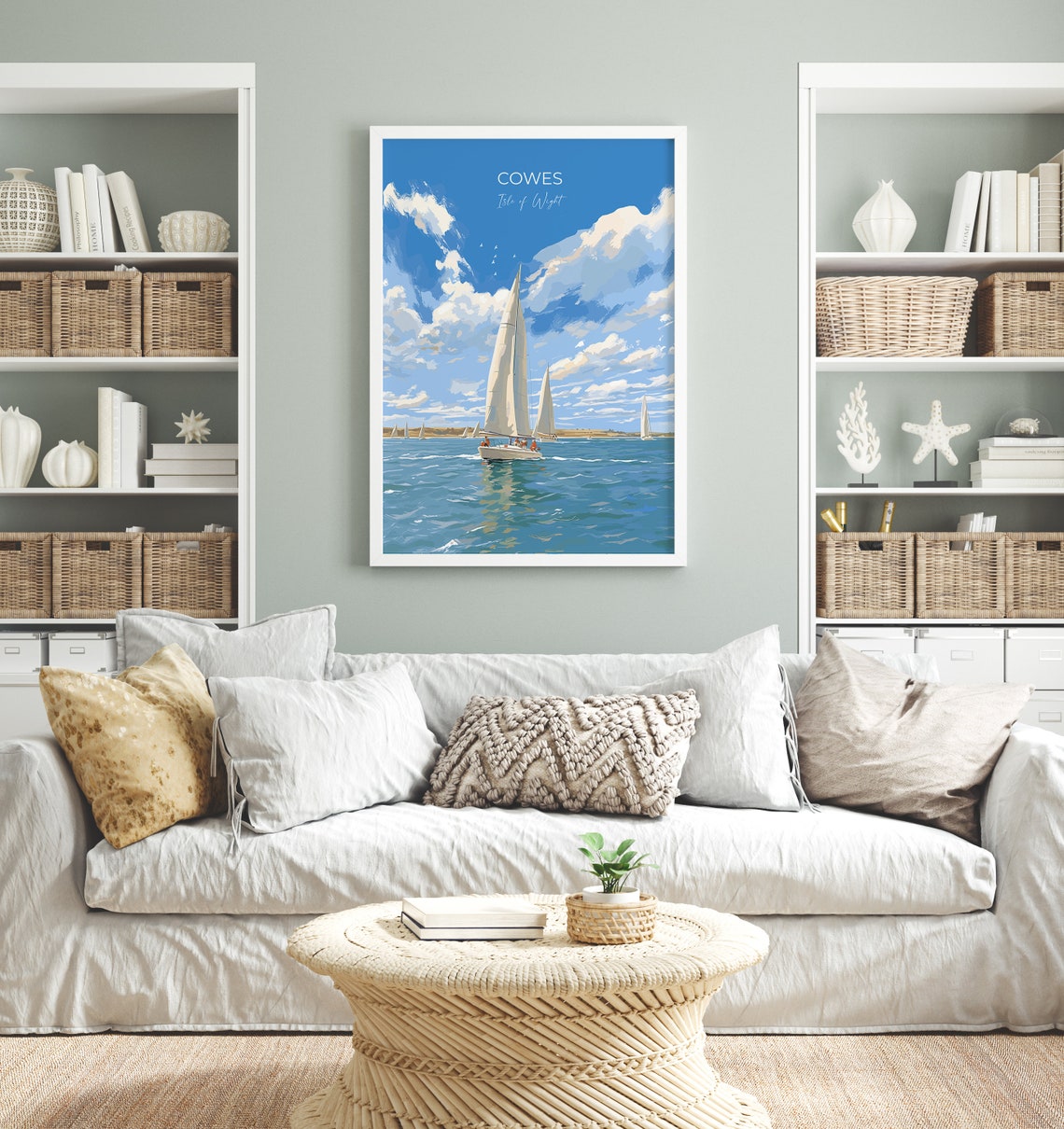 Cowes Travel Print Travel Poster Of Cowes Cowes Gift Cowes Art Sailing Art Isle Of Wight Gift - Image 4