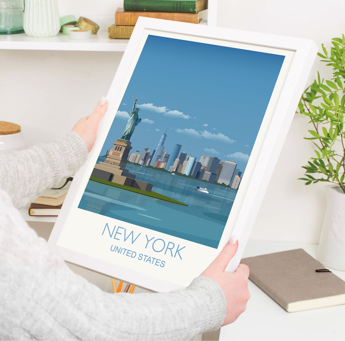 New York Travel Poster, New York Cityscape - Image 3