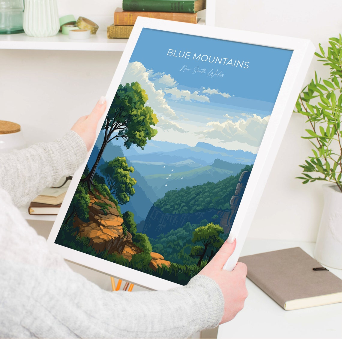 Blue Mountains New South Wales Eucalyptus Valley Travel Poster - Image 5