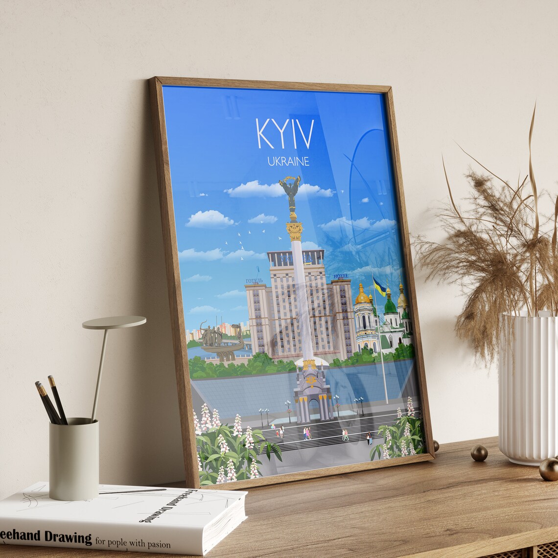 Kyiv Ukraine Travel Poster, Place Name Wall Art - Image 3