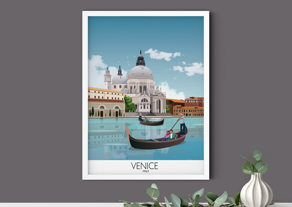 Venice Travel Poster, Italy Cityscape Art Print - Image 2