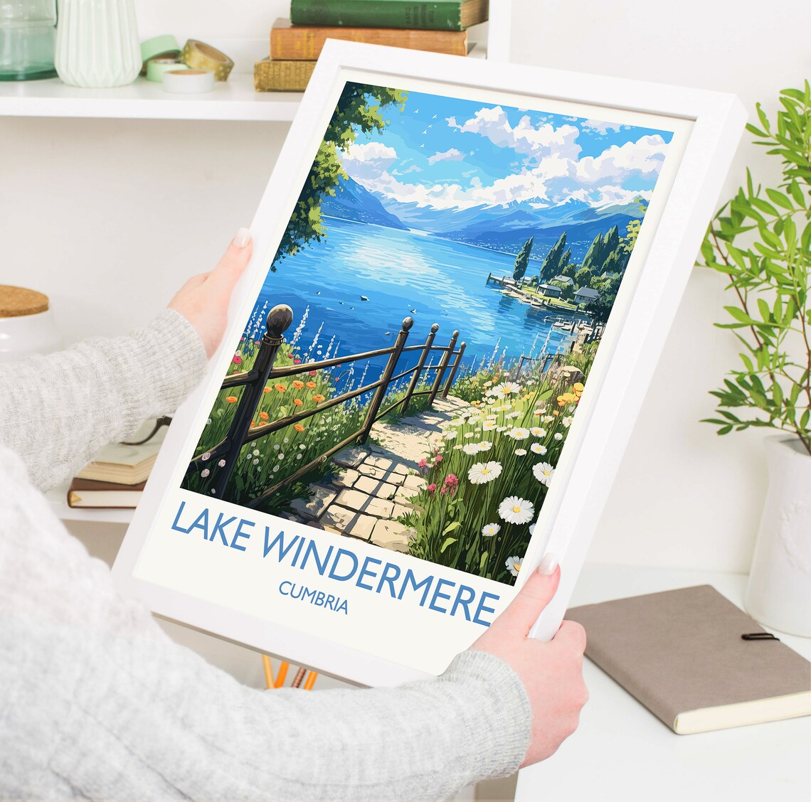 Lake Windermere Travel Poster, Cumbria England - Image 5