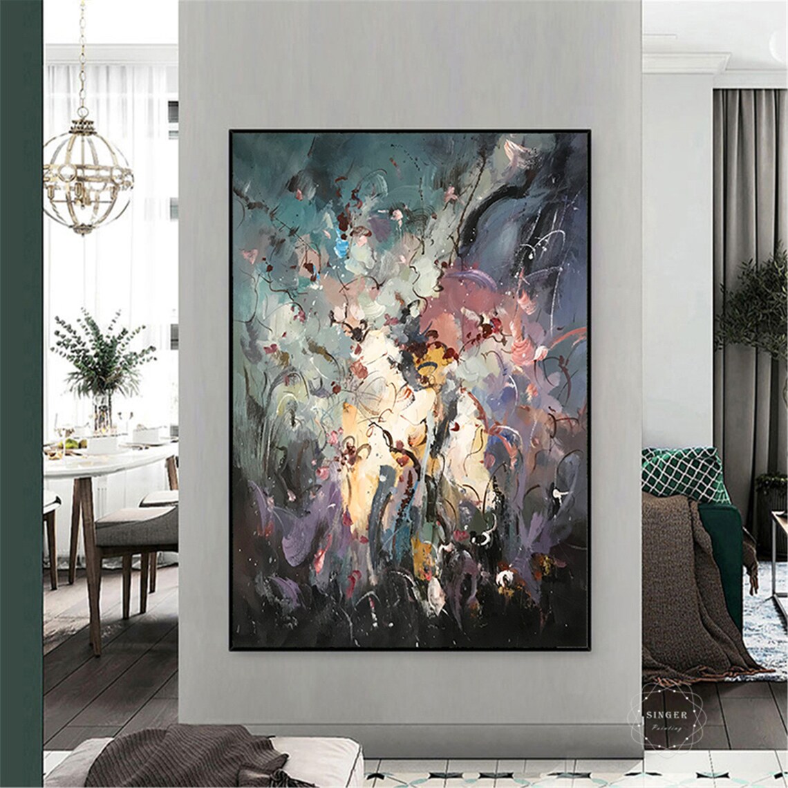 Pink Flower Abstract 3D Texture Wall Art Print - Image 4