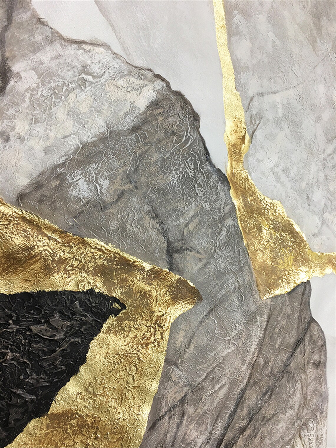 Gold Leaf Abstract Painting, Gold Foil Art Print - Image 5