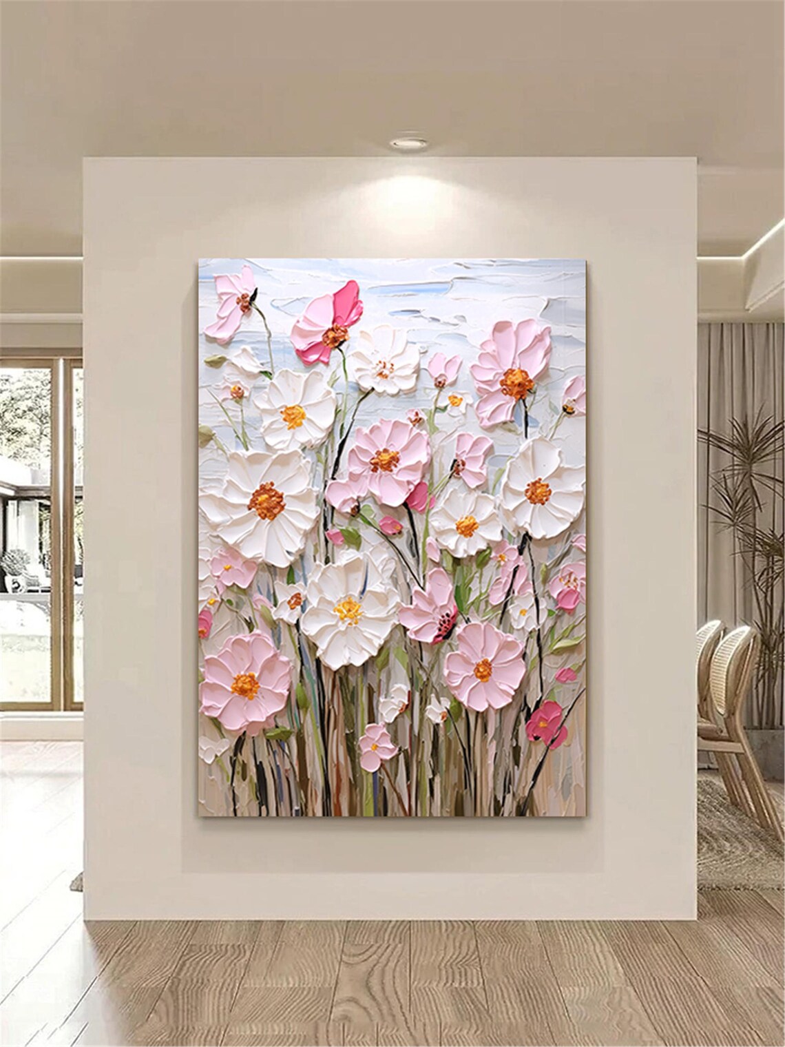 Pink Spring Floral Acrylic Art Print, Custom Home Decor - Image 4