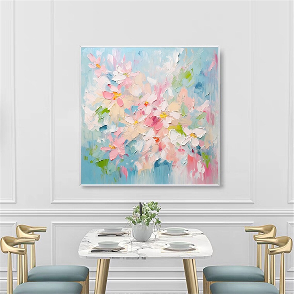 Personalized Abstract Flower Acrylic Art Print, Pink Floral - Image 2