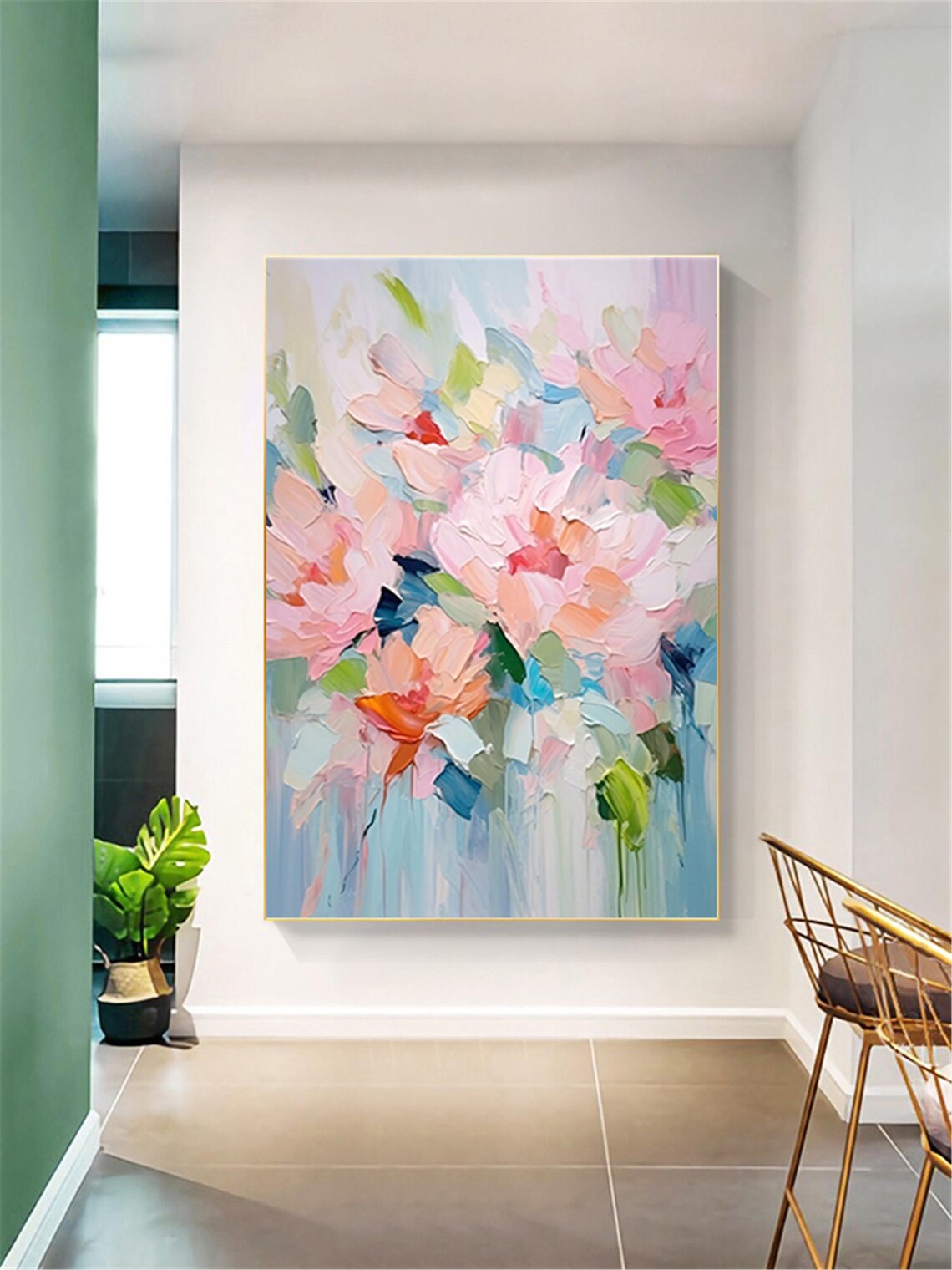 Abstract Pink Floral Art Print, Personalized Gift - Image 5
