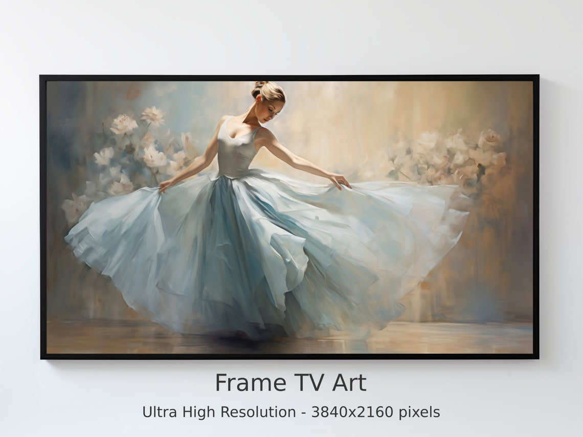 Frame Tv Art Ballerina Painting Art For Frame Tv Portrait Oil Painting Ballerina Art Frame Tv Art Instant