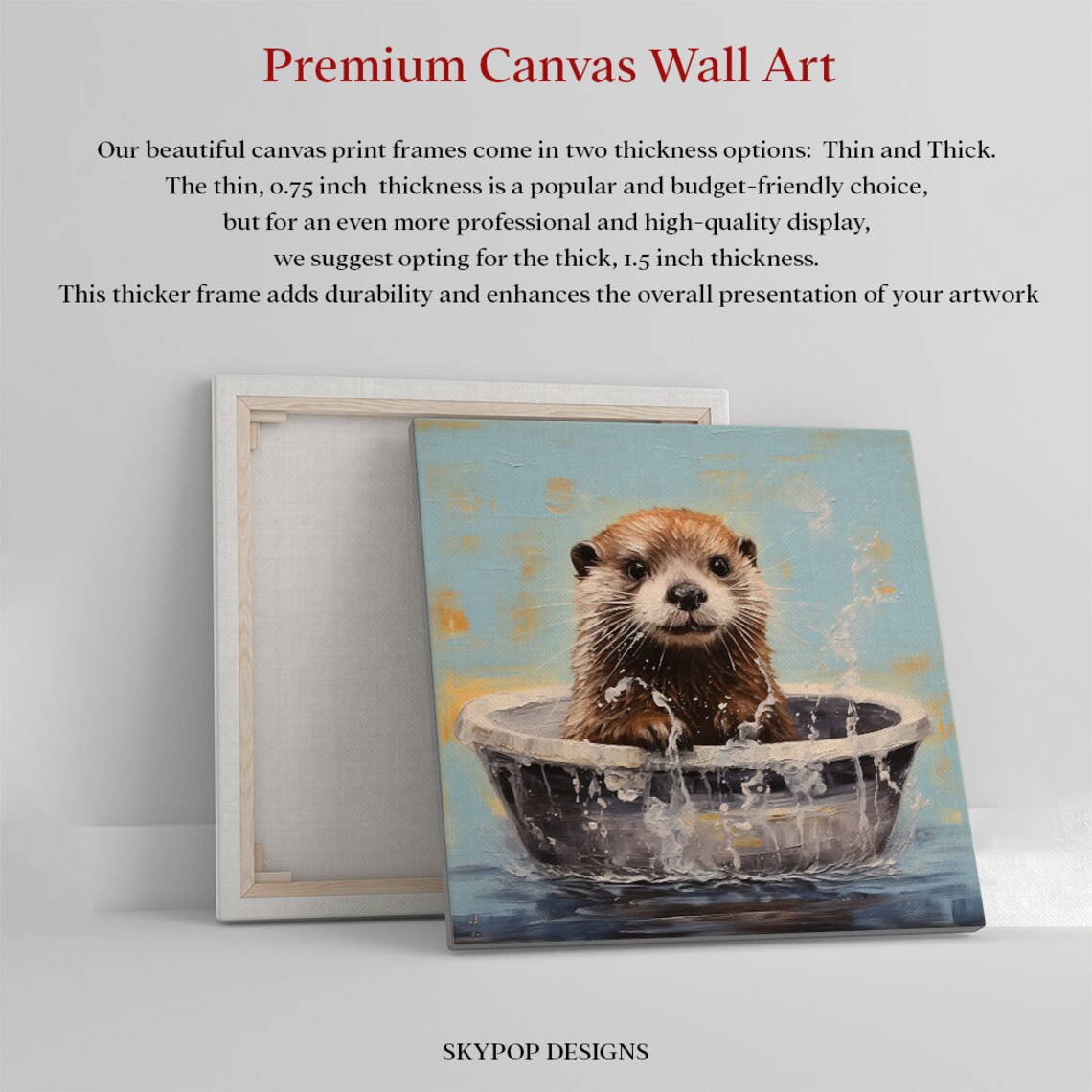 Otter In Bathtub Bathroom Wall Decor Art Print - Image 2