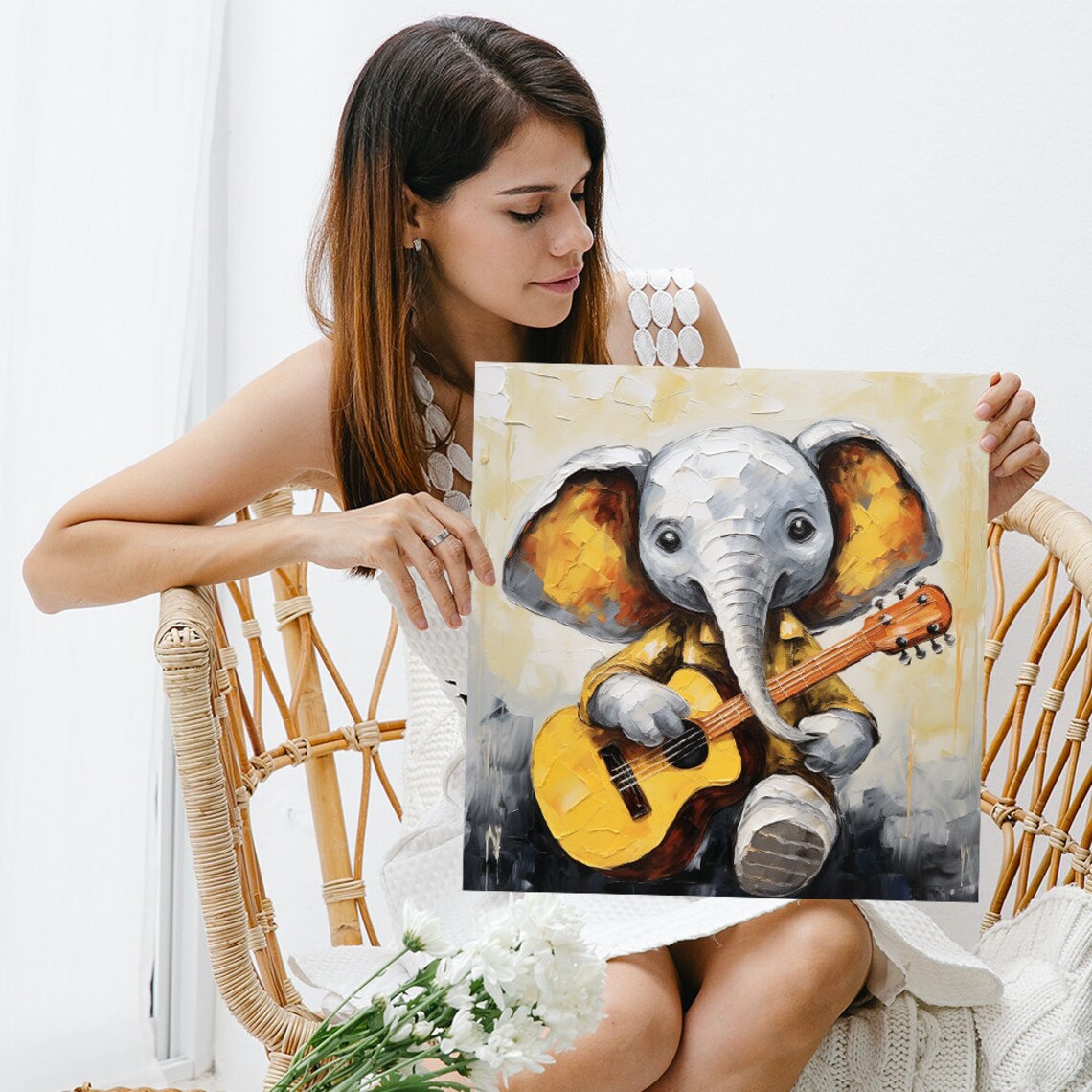 Whimsical Elephant Art Print for Nursery Decor - Image 3