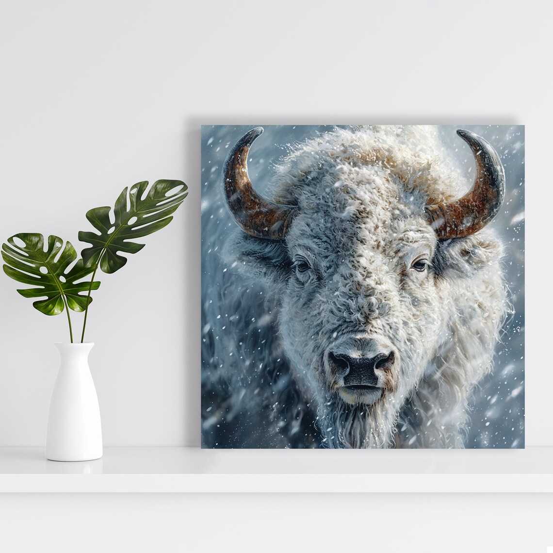 Bison Art Print, Rustic Modern Scandinavian Decor - Image 2