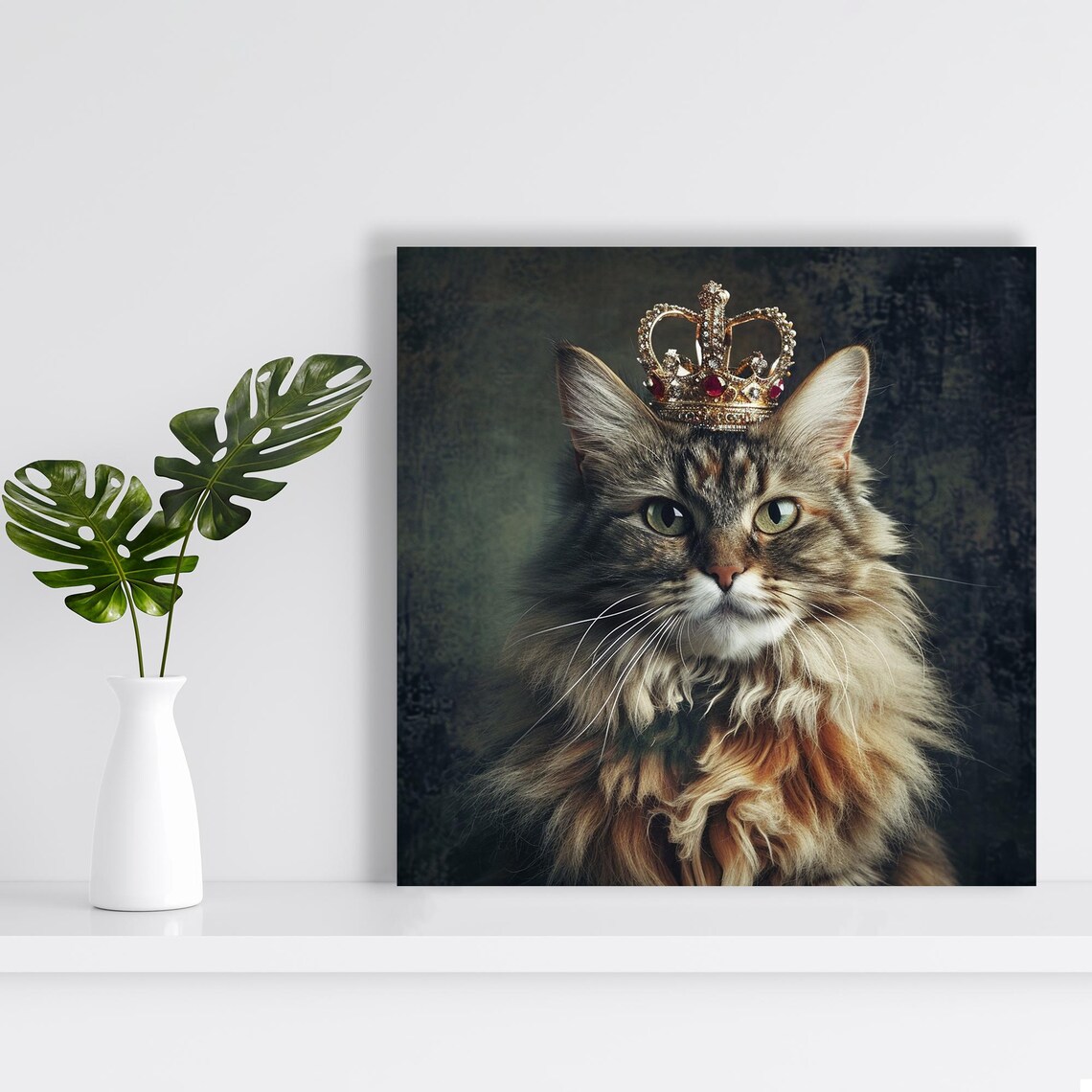 Regal Cat Majesty, Whimsical Modern Glam Poster - Image 2