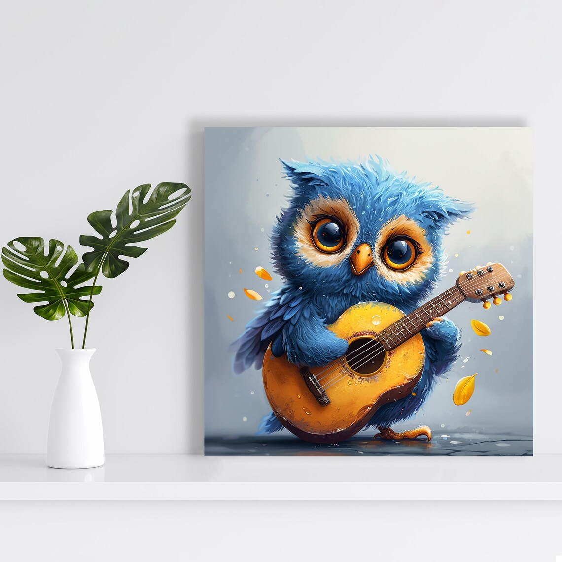 Whimsical Owl Music Art Print for Kids' Rooms - Image 2