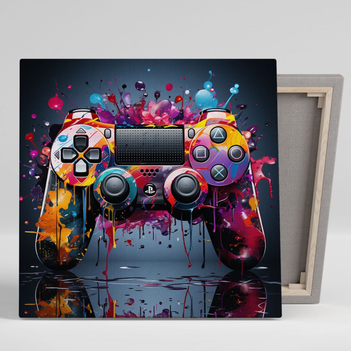 Retro Gaming Joystick Mosaic Art Poster Print