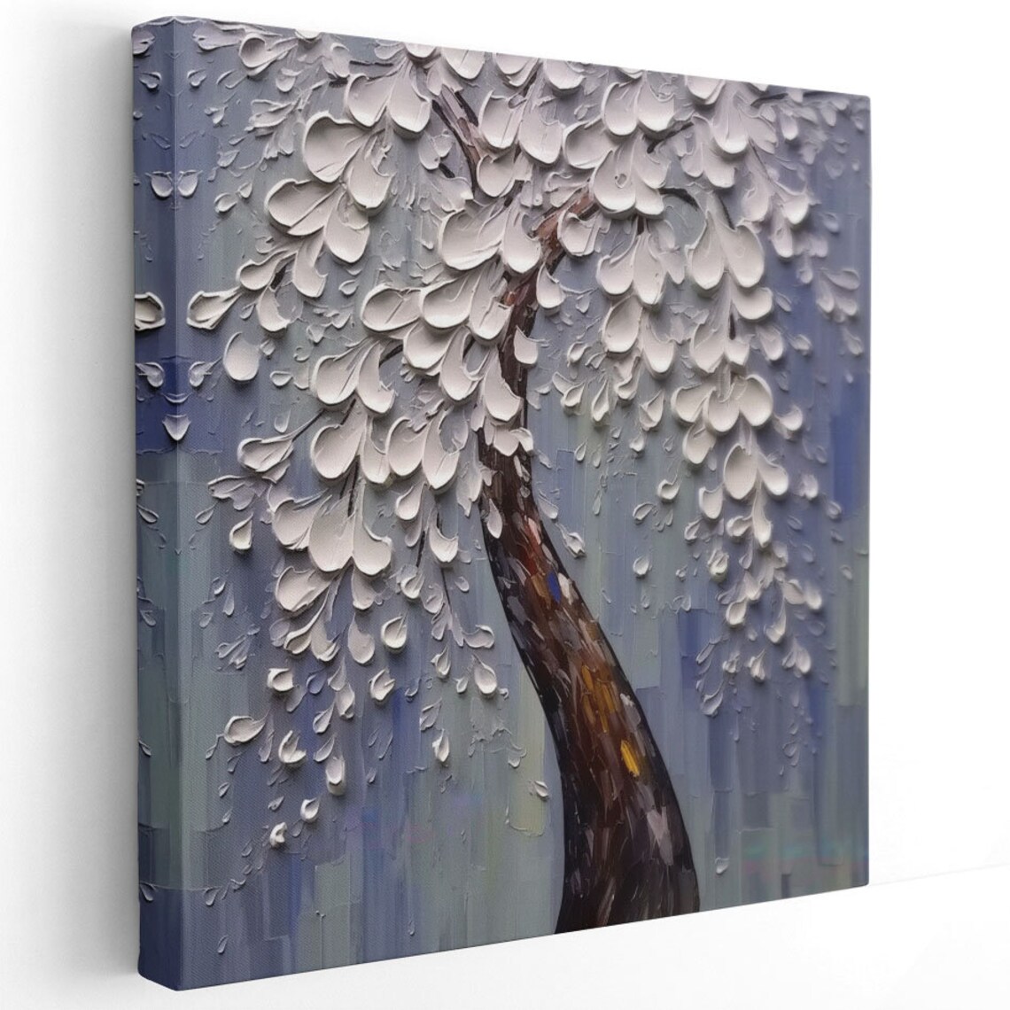 White Floral Tree Botanical Wall Art Poster Print - Image 2