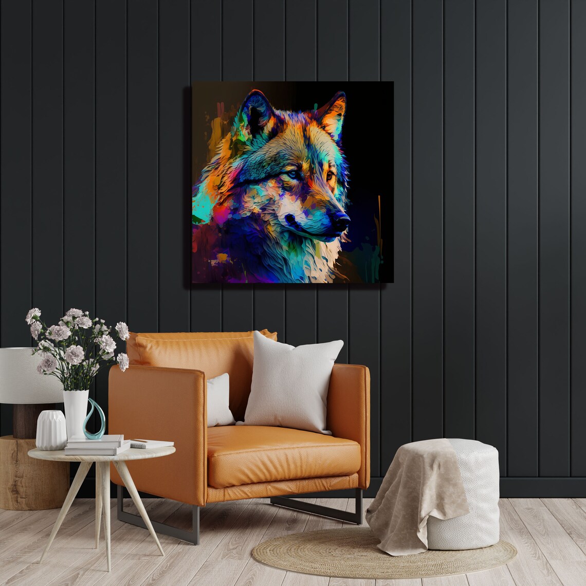 Colorful Wolf Wildlife Decor for Nature Homes Poster Print - Image 2