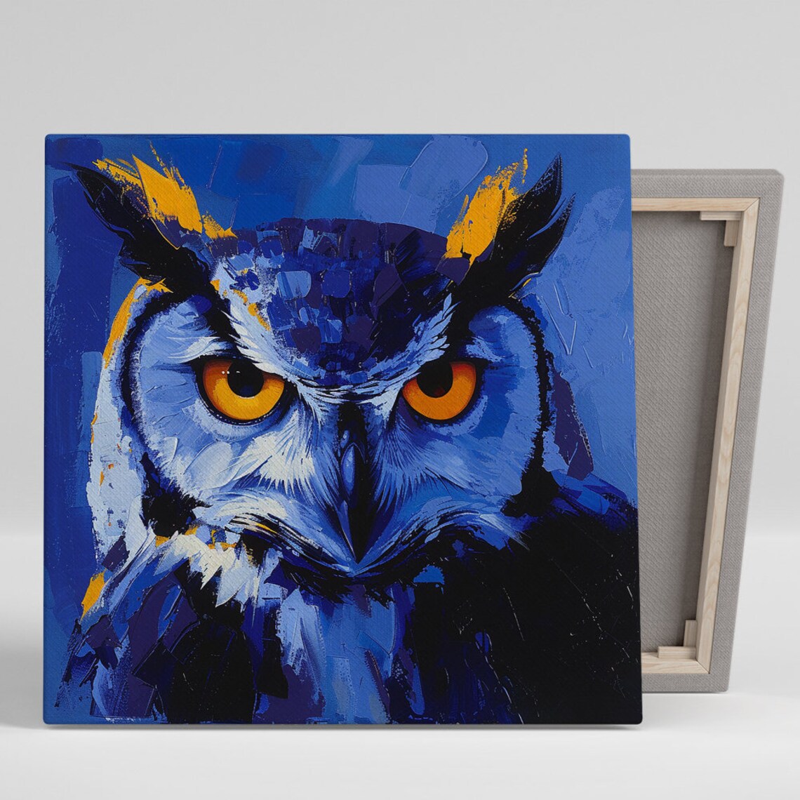 Owl Gaze, Whimsical Contemporary Minimalist Art Print