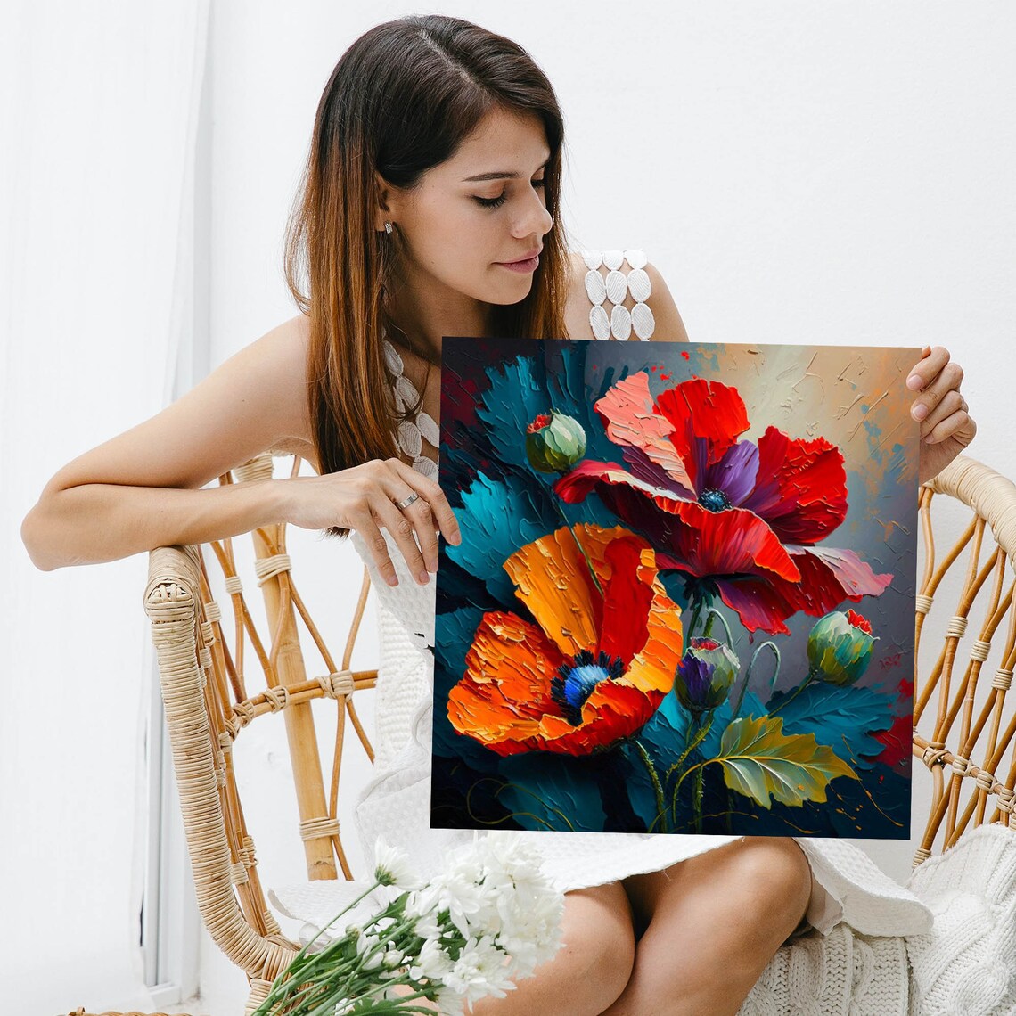 Poppy Flower Art Print, Botanical Home Wall Decor - Image 3