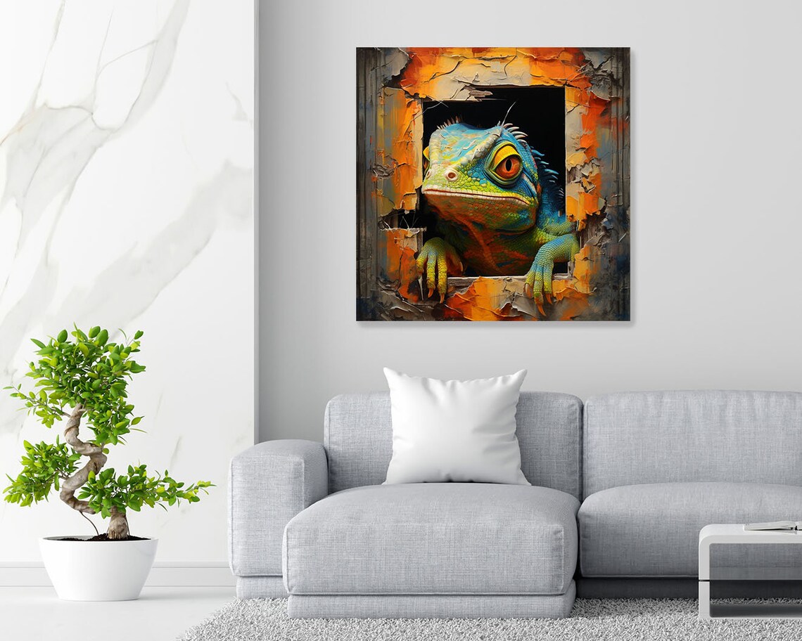 Lizard Minimalist Wall Art Print for Modern Rooms - Image 4