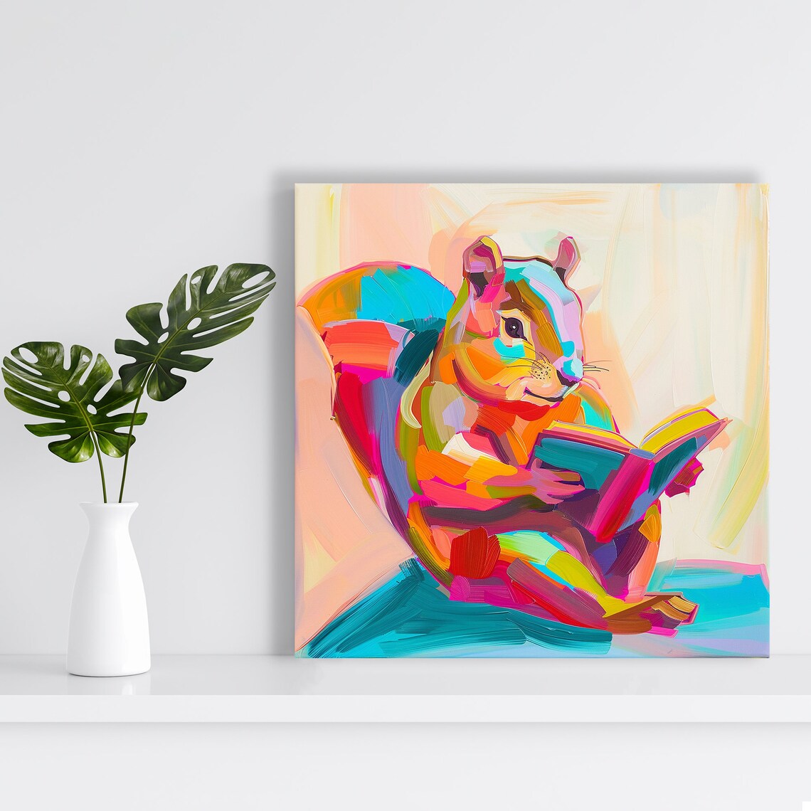 Squirrel Abstract Bohemian Children's Room Art Print - Image 2