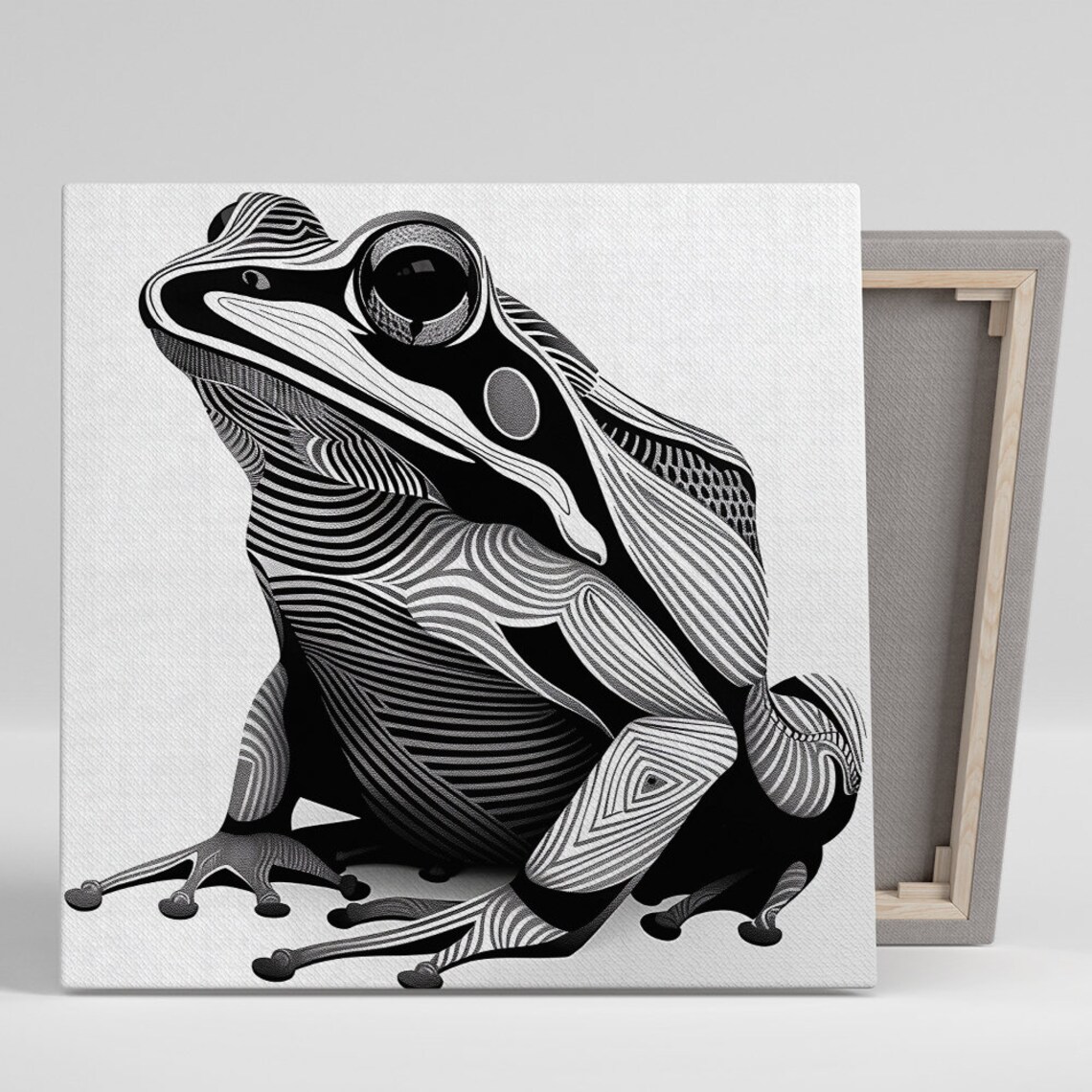Frog Abstract Minimalist Art Print, Living Room Decor