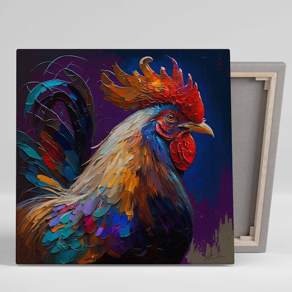 Rooster Farmhouse Art Print, Rustic Home Decor