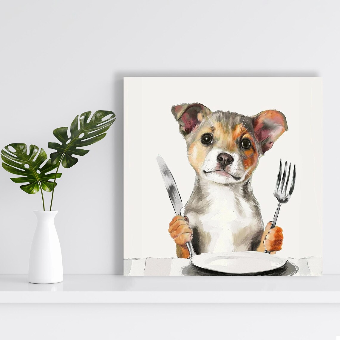 Jack Russell Terrier Modern Whimsical Art Print - Image 2