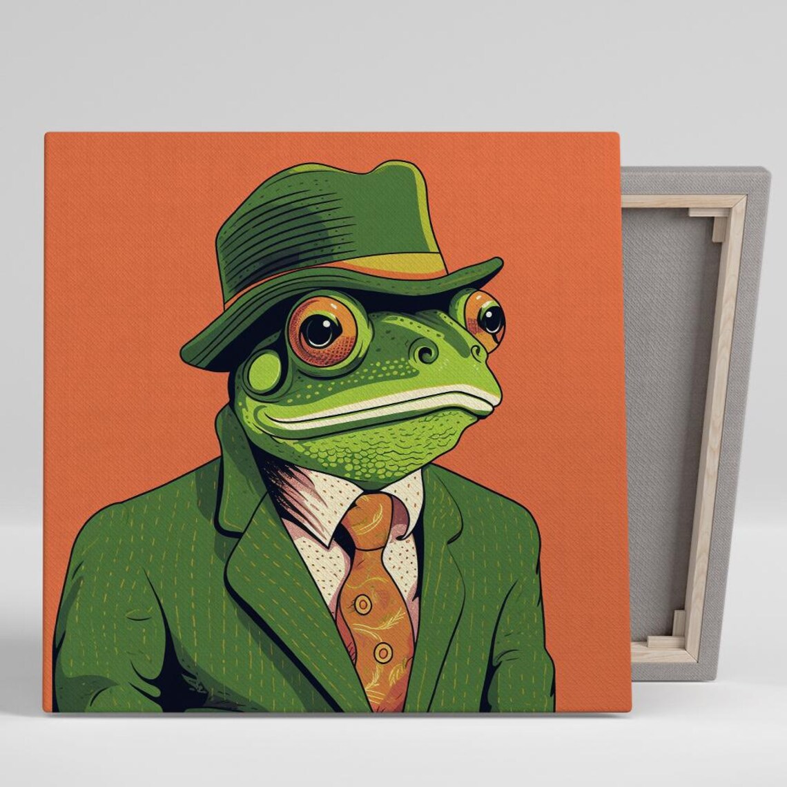 Dapper Frog Gentleman Whimsical Animal Art Print