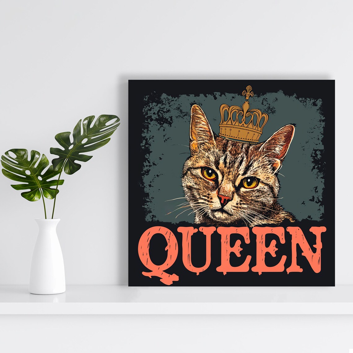 Regal Cat Majesty Pop Art, Whimsical Wall Art Print - Image 2