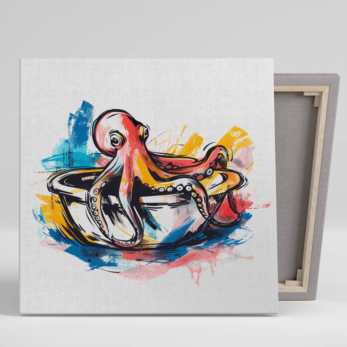 Octopus Splash Abstract Street Decor Art Print