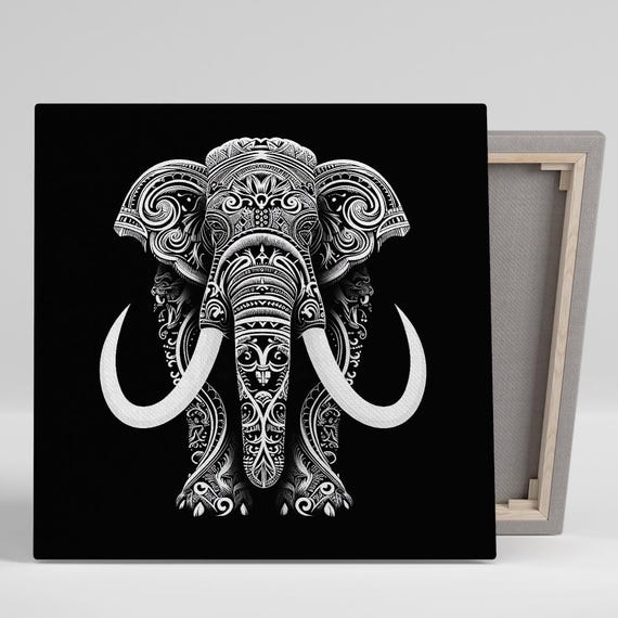 Mandala Elephant, Contemporary Bohemian Art Print