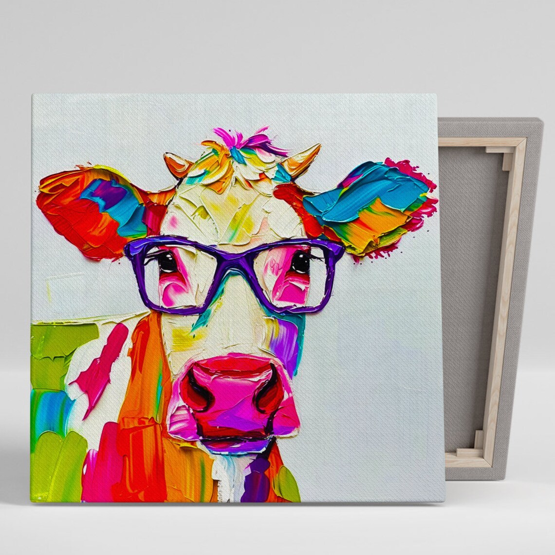 Pop Art Bovine Vision, Whimsical Decor Art Print