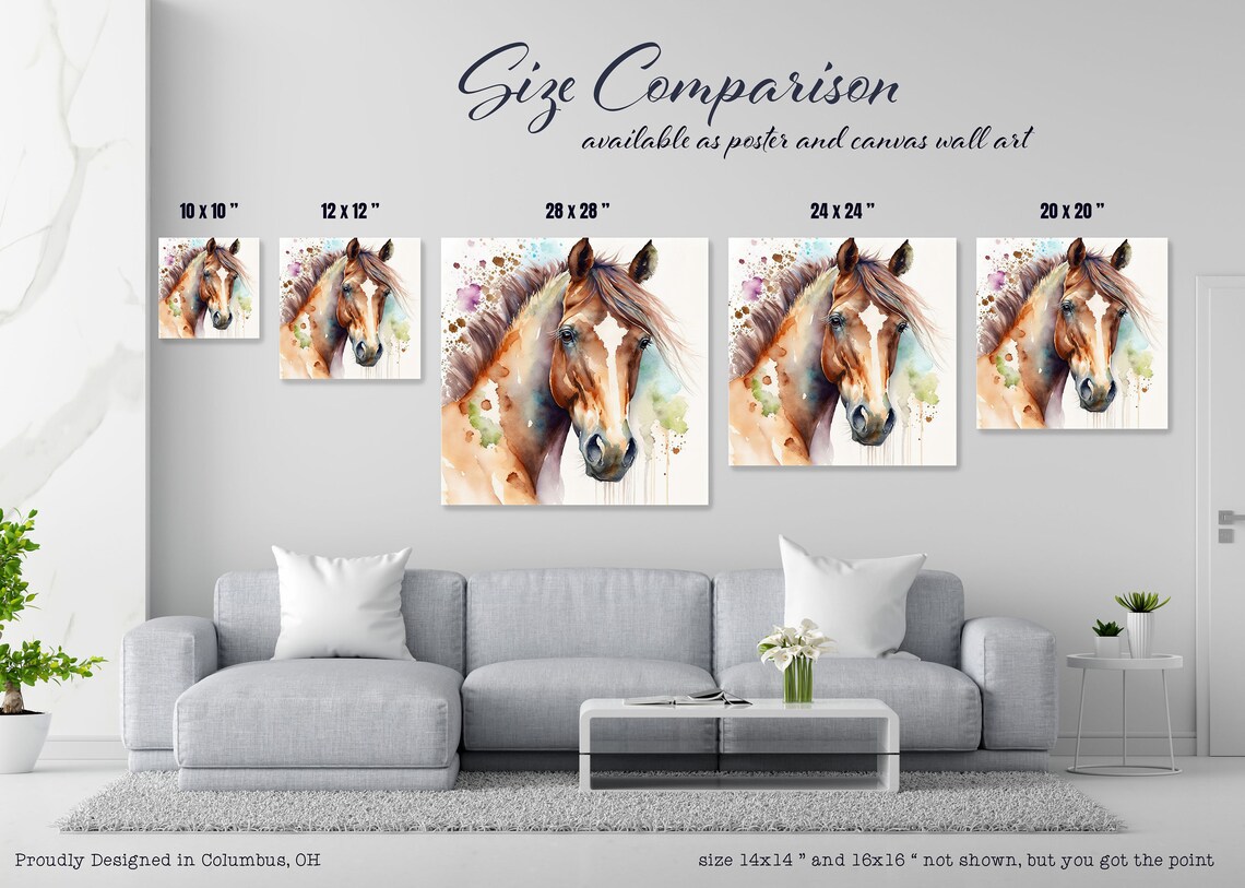 Colorful Horse Wall Art Print, Animal Home Decor - Image 3