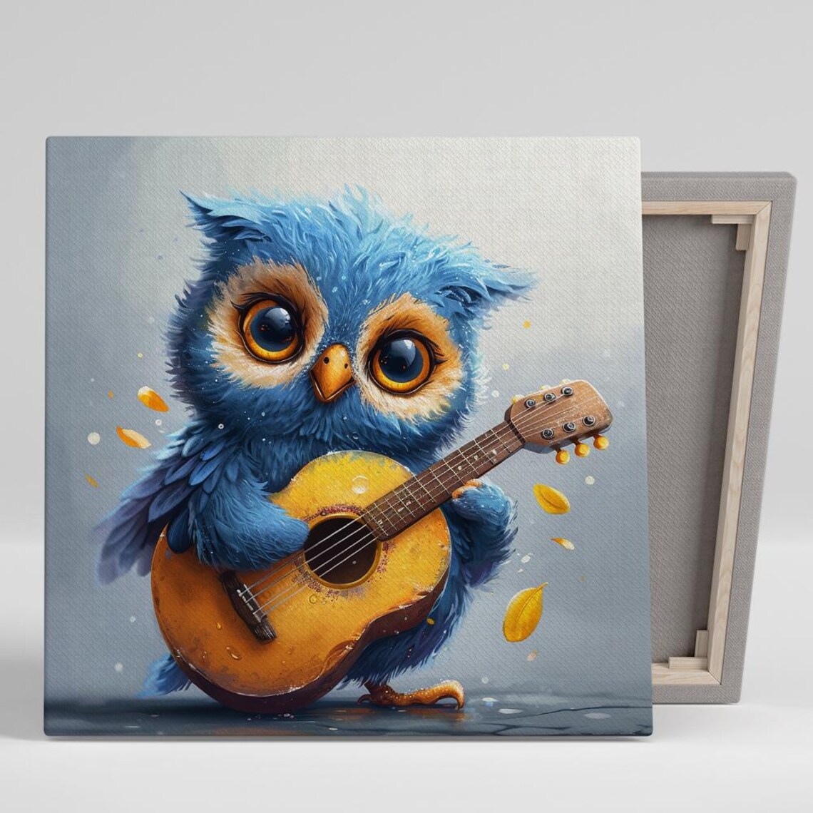 Whimsical Owl Music Art Print for Kids' Rooms