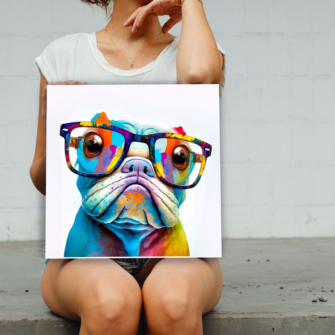 Pug Dog Wall Art Print, Nursery Bedroom Decor - Image 5