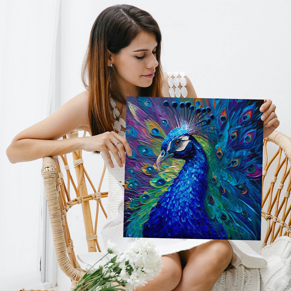 Elegant Peacock Poster Print, Bird Wall Decor - Image 5