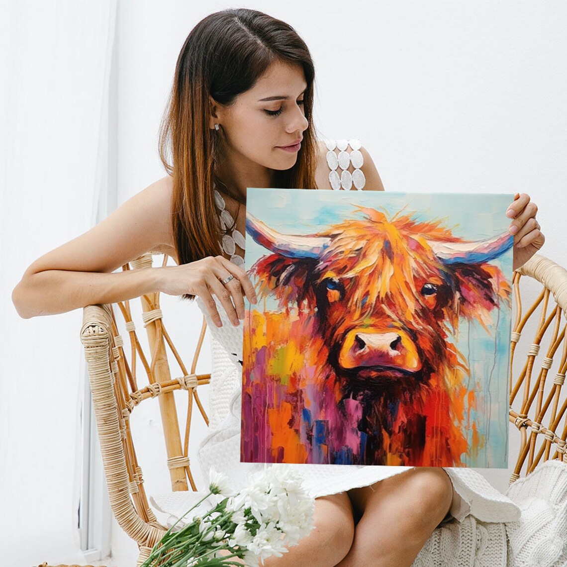Highland Cow Wall Art Print, Farm Animal Decor - Image 5