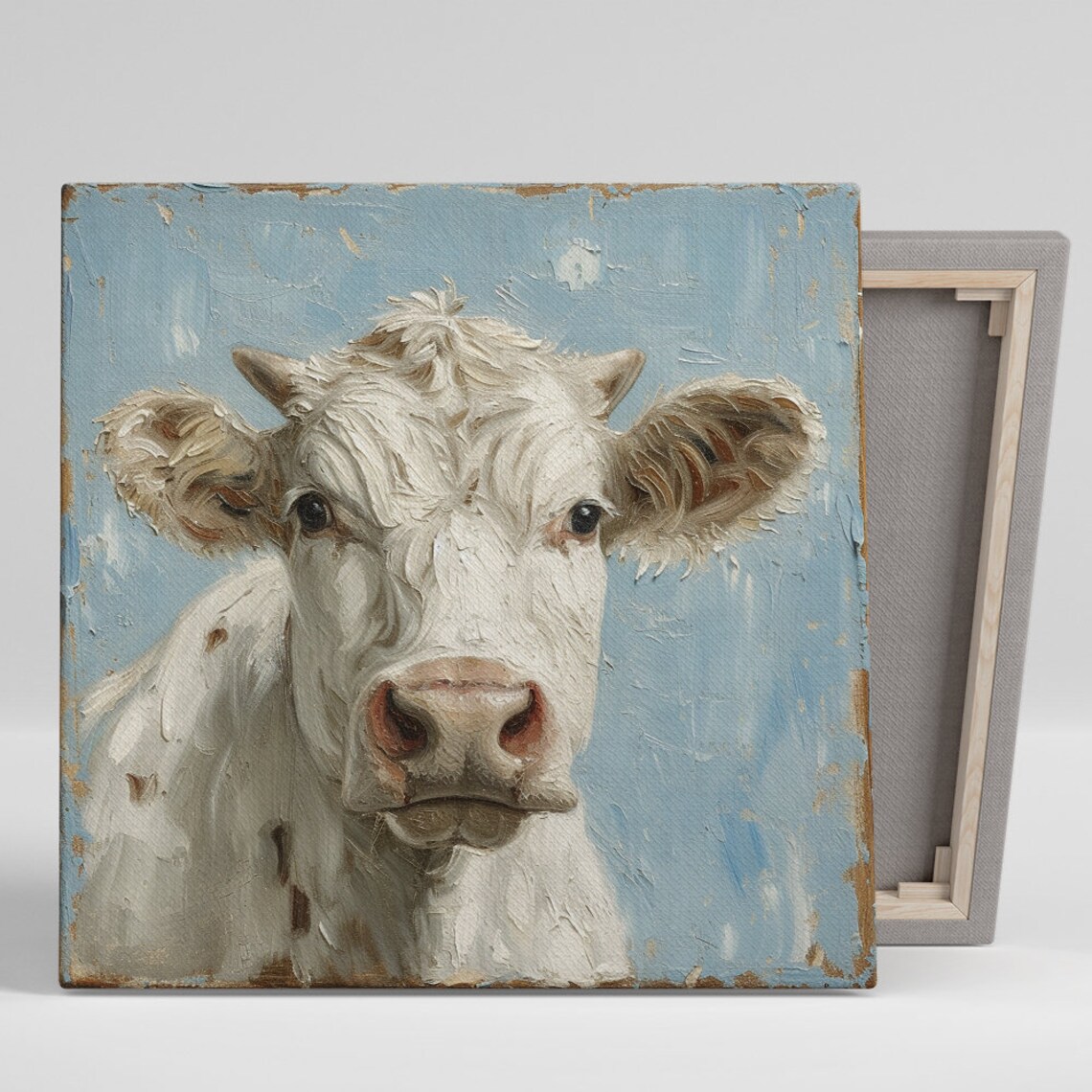 Cow Art Poster, Whimsical Farmhouse Kitchen Decor