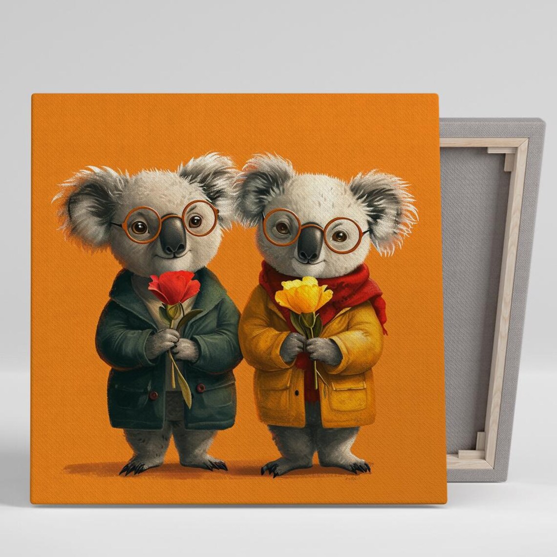 Koala Companions, Whimsical Contemporary Art Print