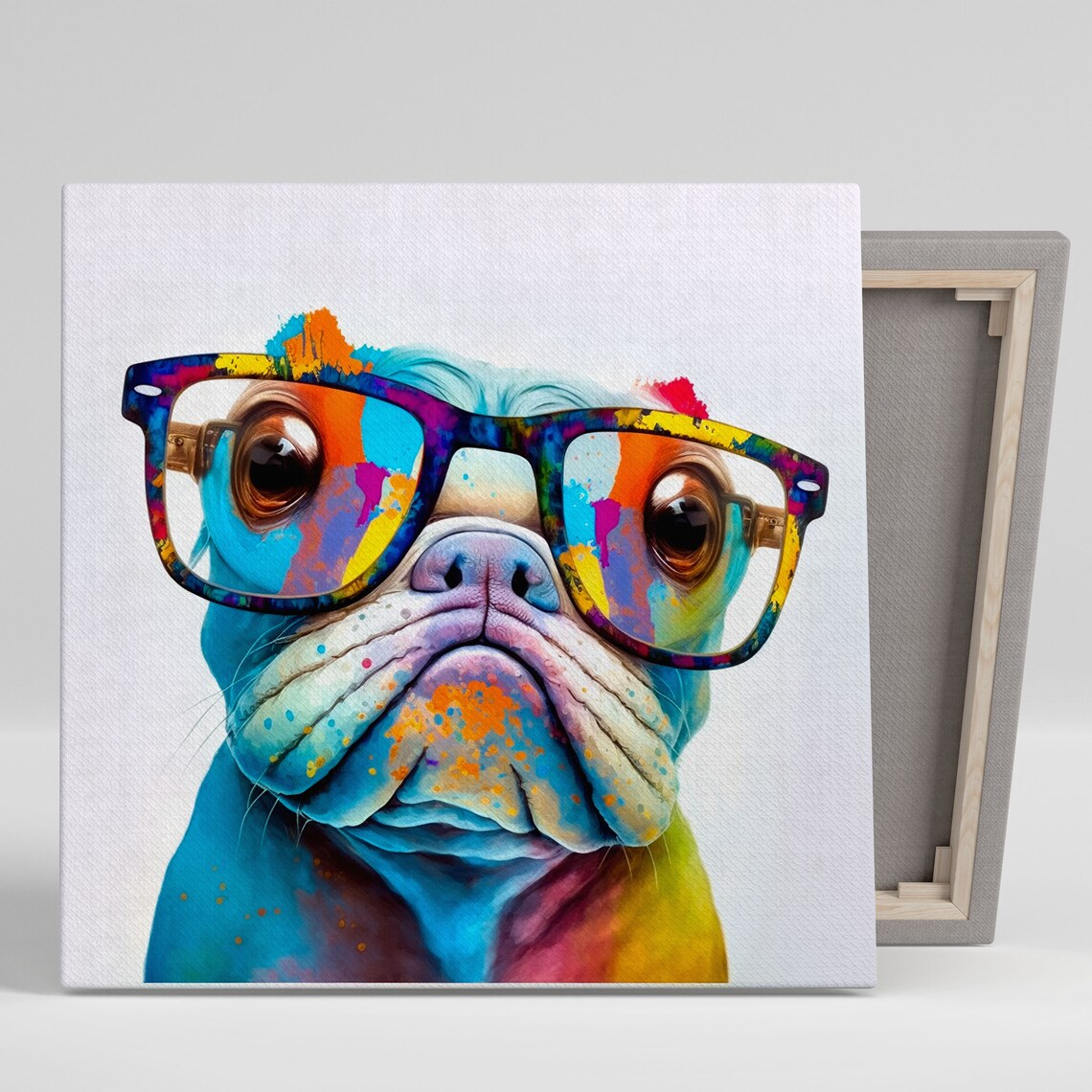 Pug Dog Wall Art Print, Nursery Bedroom Decor