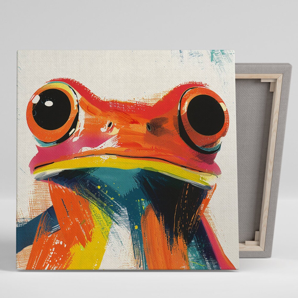 Frog Gaze Abstract Pop Art Print, Modern Decor