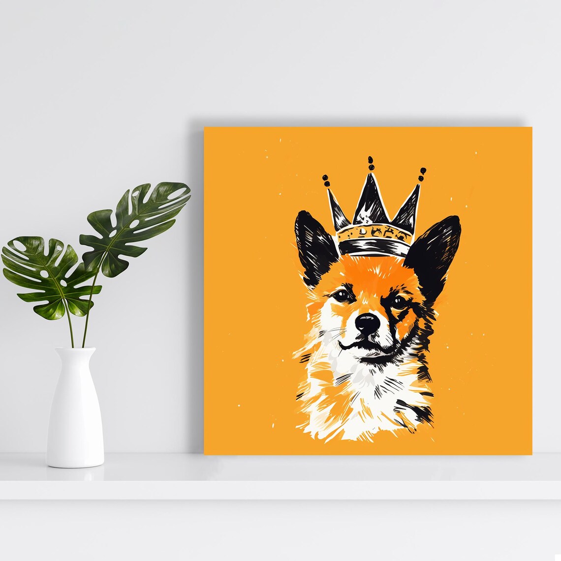 Royal Fox Pop Art Print, Whimsical Animal Decor - Image 2