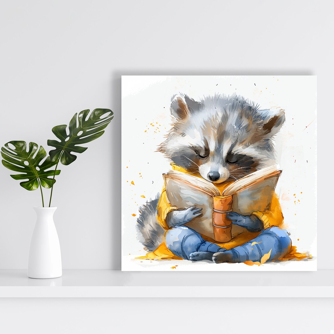 Raccoon Whimsical Animal Art Print, Children's Room - Image 2