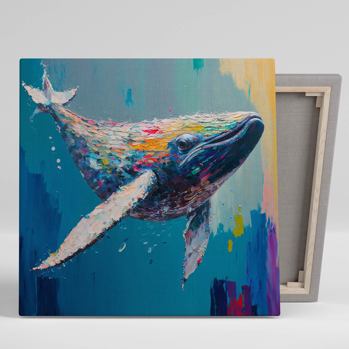 Whale Poster, Modern Ocean Animal Wall Art Print