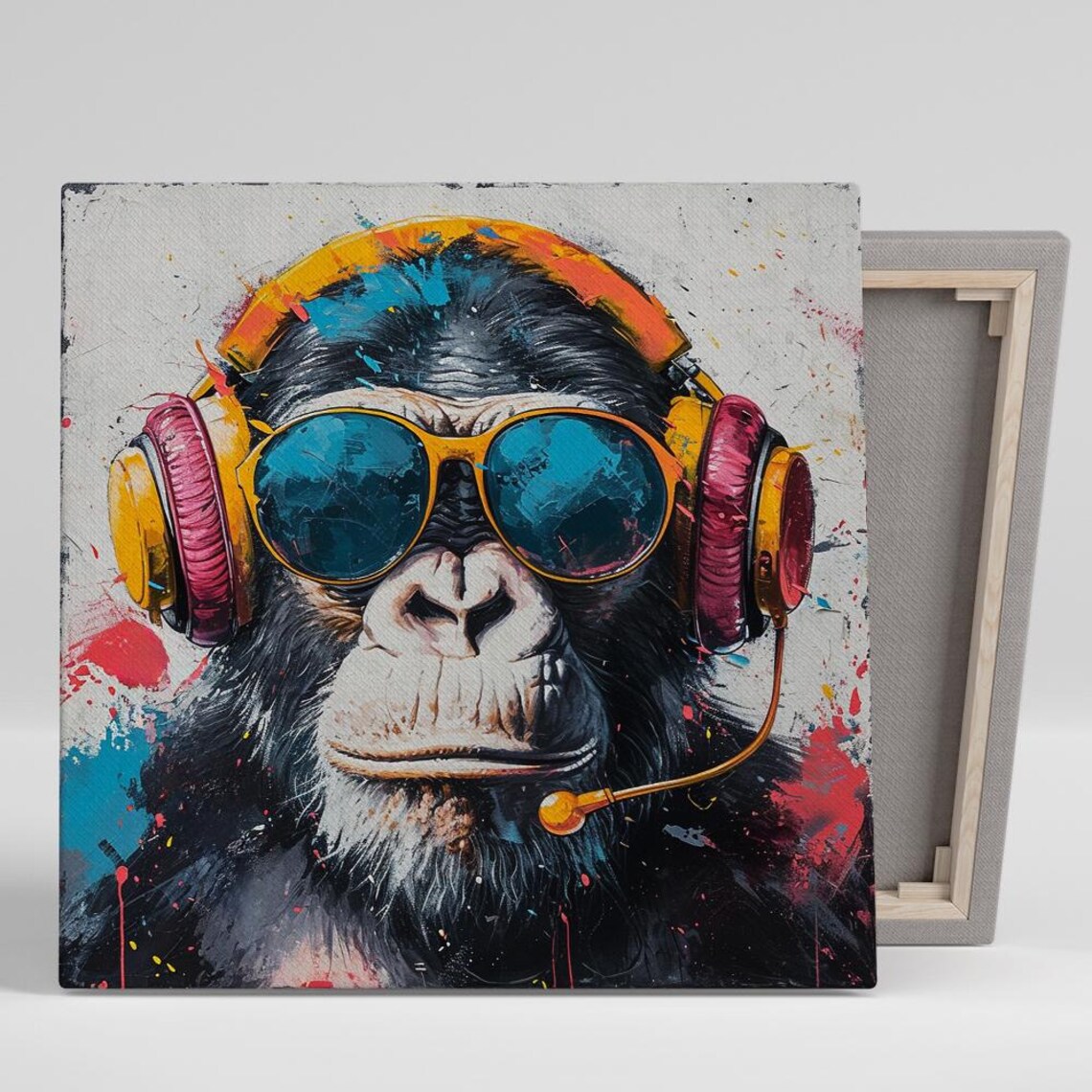 Chimpanzee Pop Street Art Print, Contemporary Decor