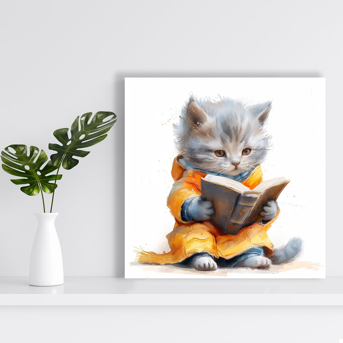 Whimsical Kitten Art Print for Children's Rooms - Image 2