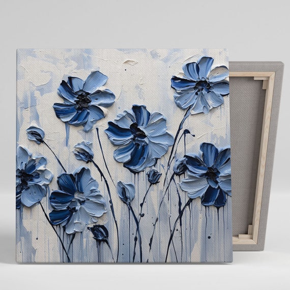 Blue Flower Elegant Decor Wall Art Print