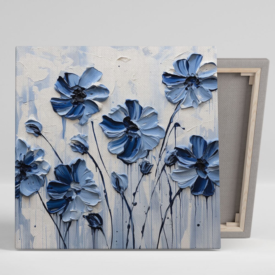 Blue Flower Elegant Decor Wall Art Print